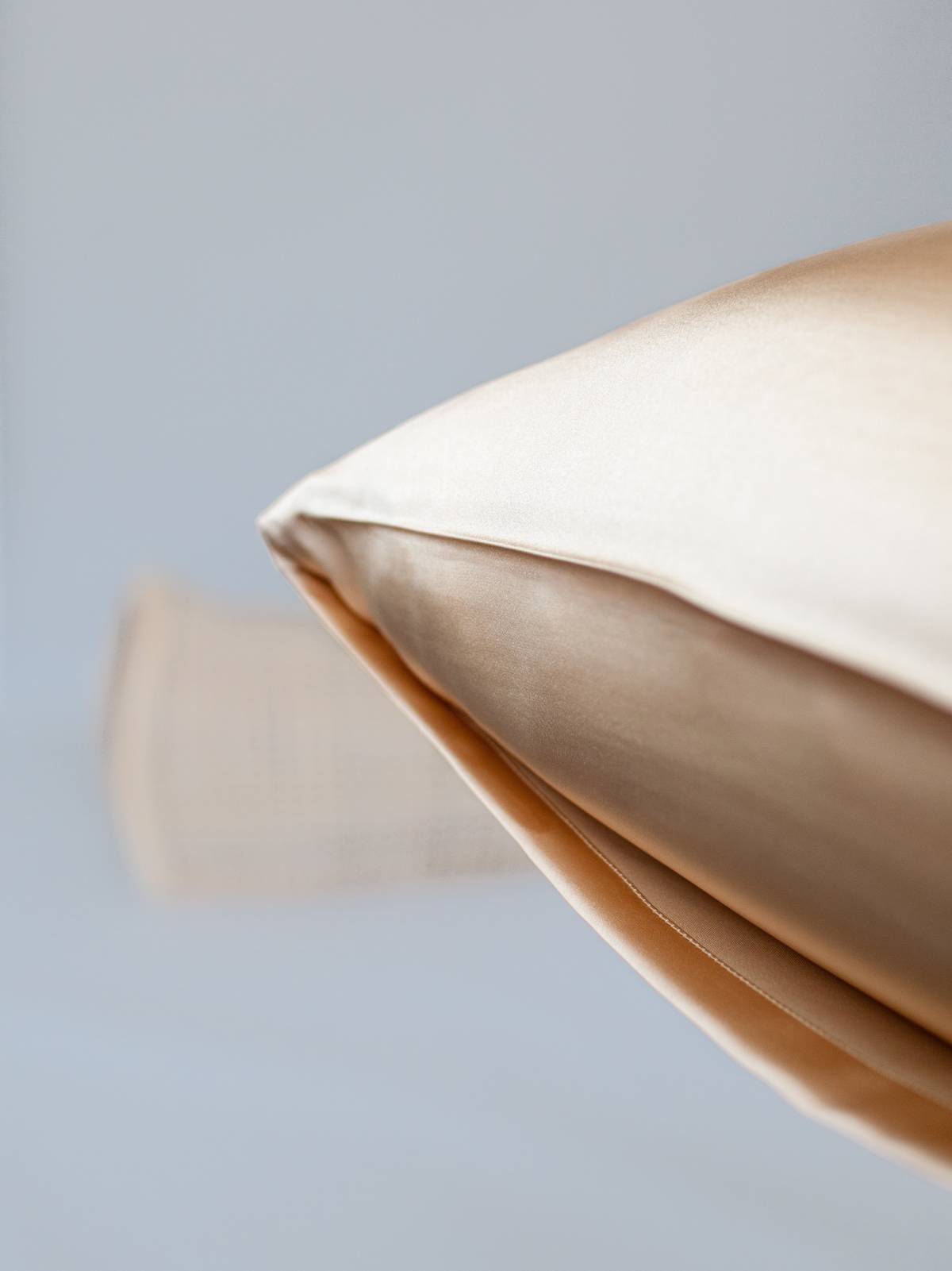 Silk Pillow Case in Gold Pearl