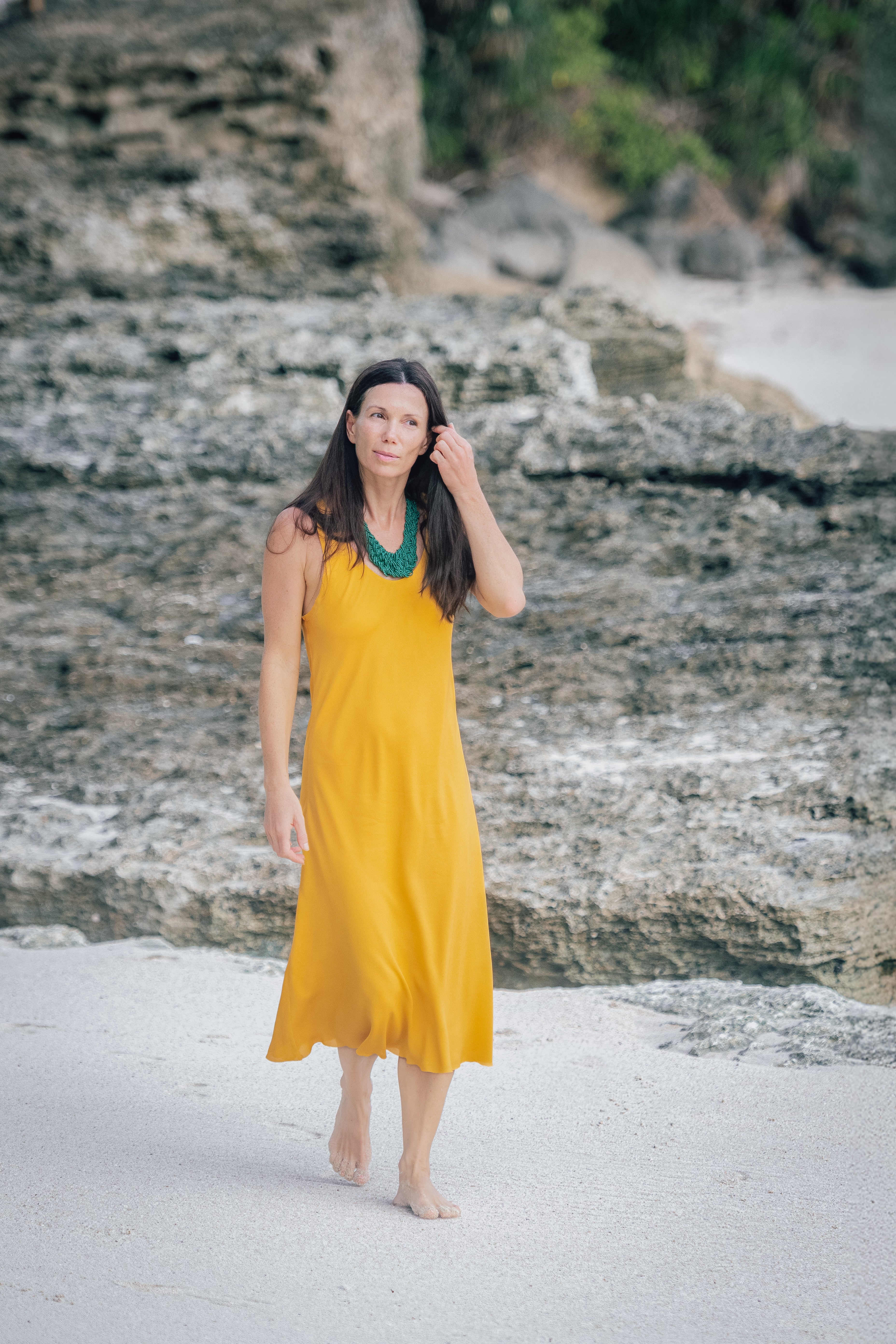 Mango Silk Crepe Dress