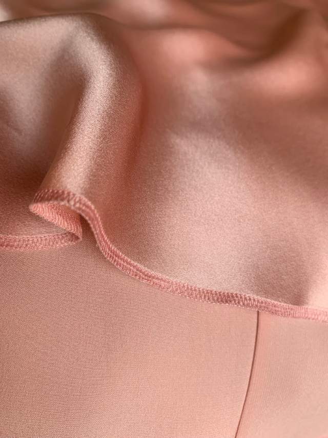 Midi A-Line Silk Skirt in Shell Pink - silk&jam