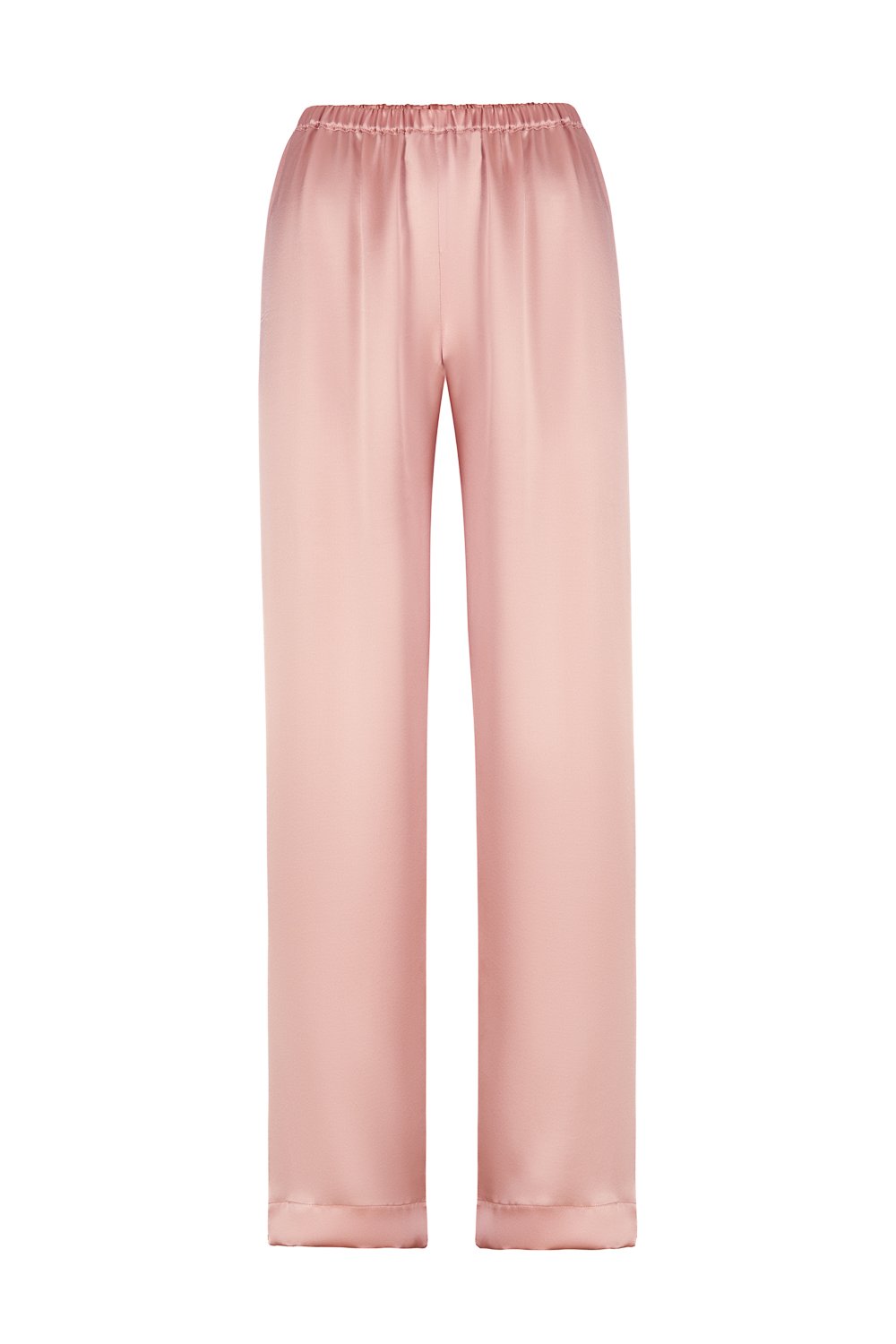 Wide Leg Silk Pants in Shell Pink - silk&jam