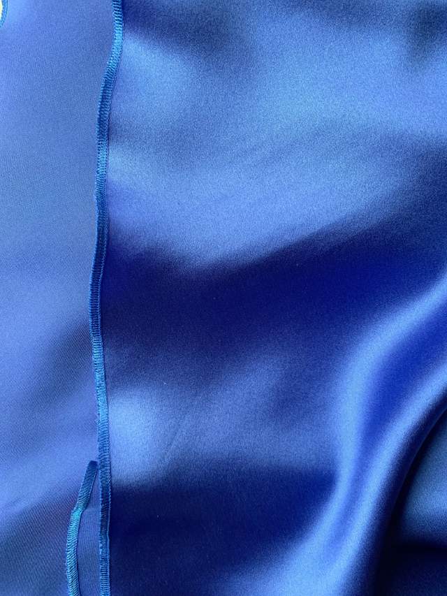 Midi A-Line Silk Skirt in Azure Blue - silk&jam