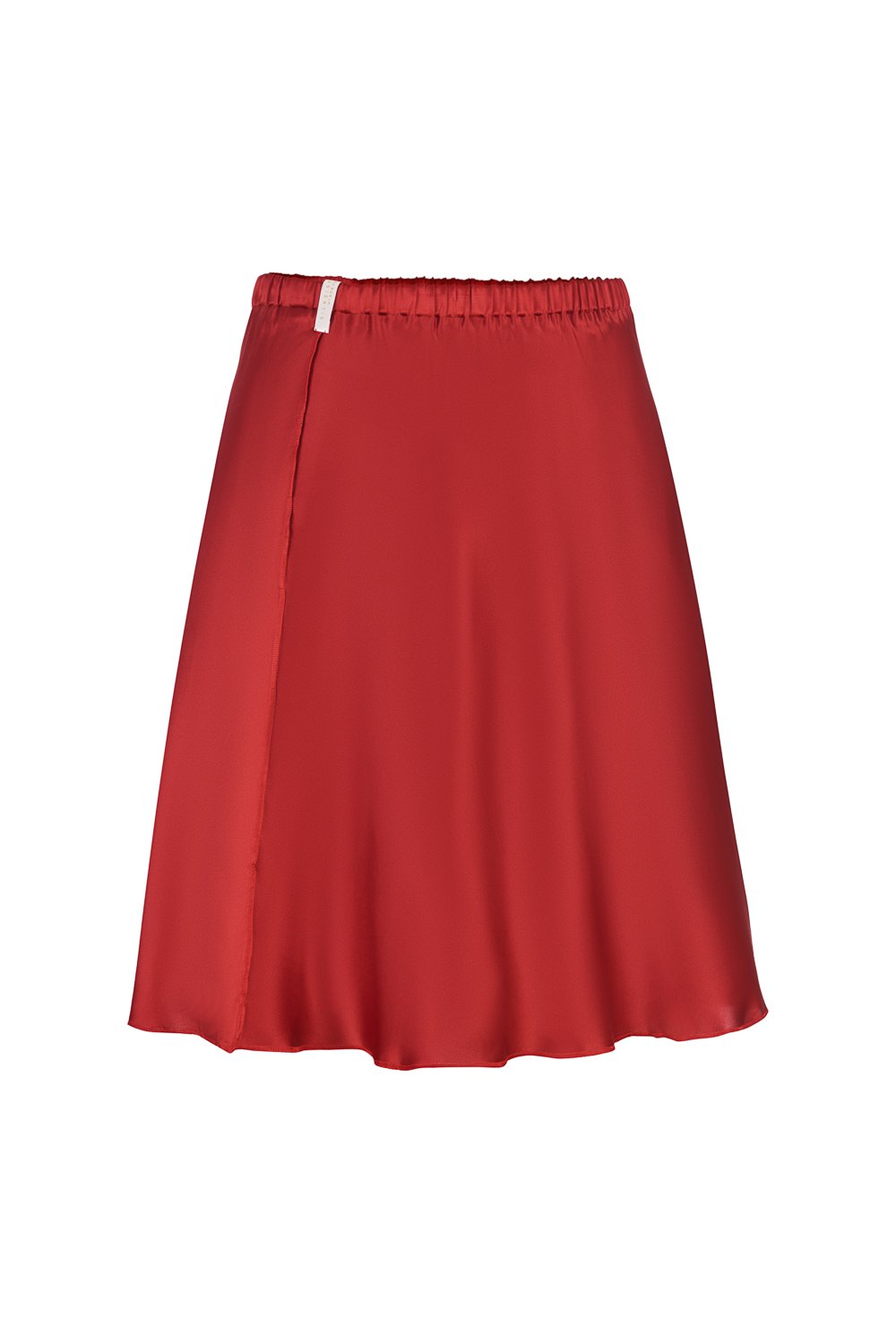 Short A-Line Silk Skirt in Red - silk&jam