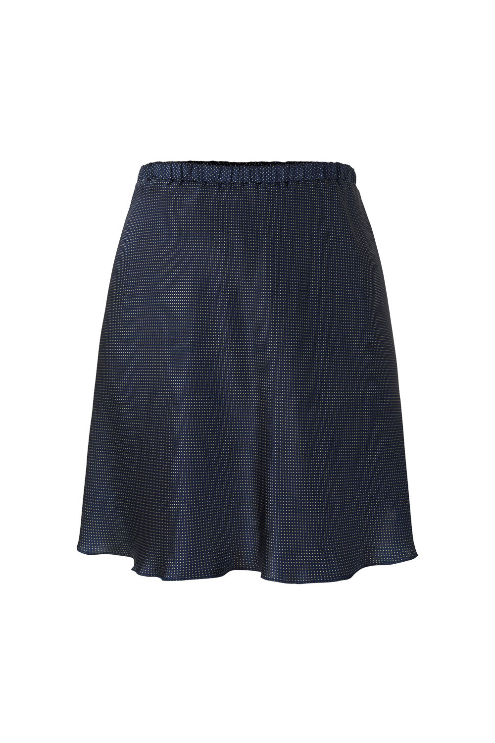 Short A-Line Silk Skirt in Polka Dot - silk&jam