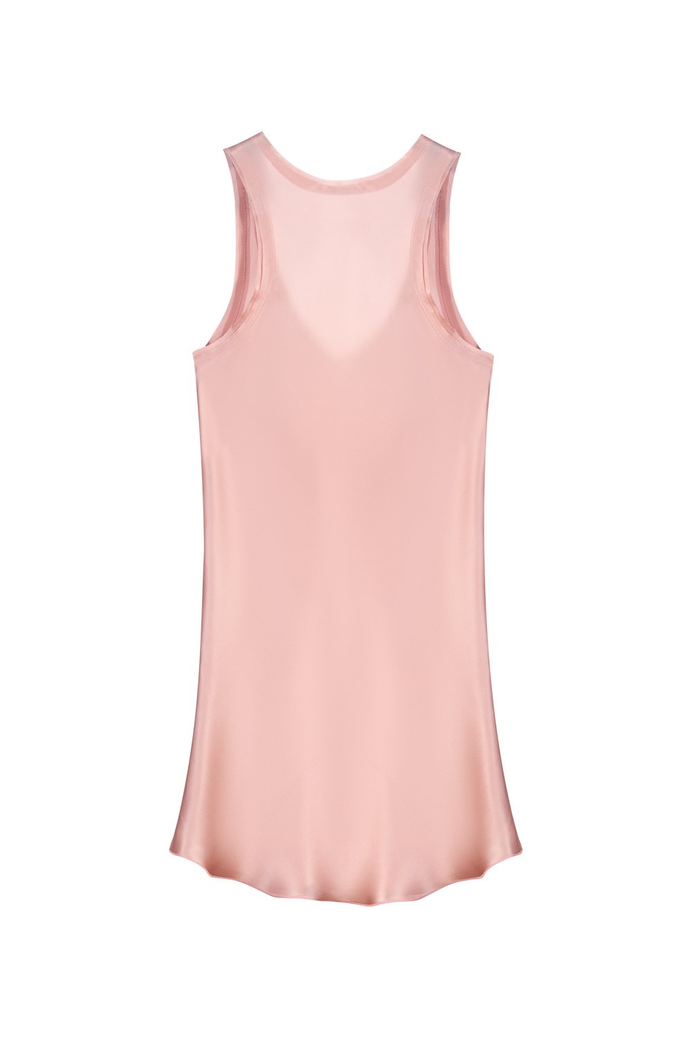Silk Tank Top in Shell Pink